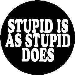 Stupid Is As Stupid Does