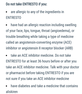 Entresto Warning